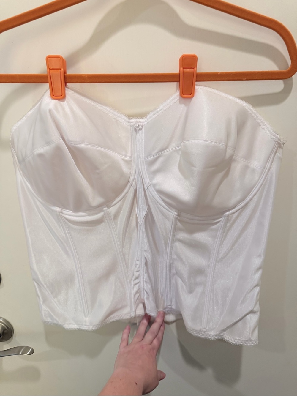 Dominique White Strapless Longline Corset Bra - Picture 2 of 8